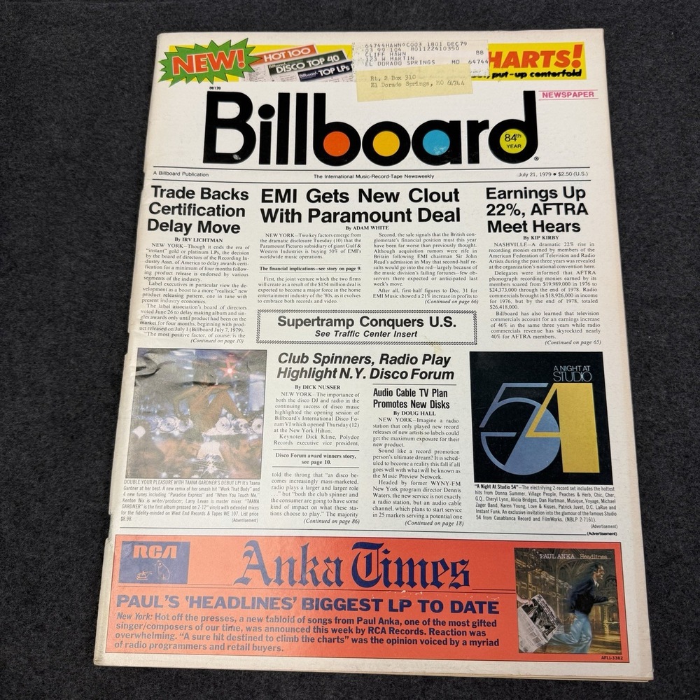 BILLBOARD Magazine Vintage July 21 1979